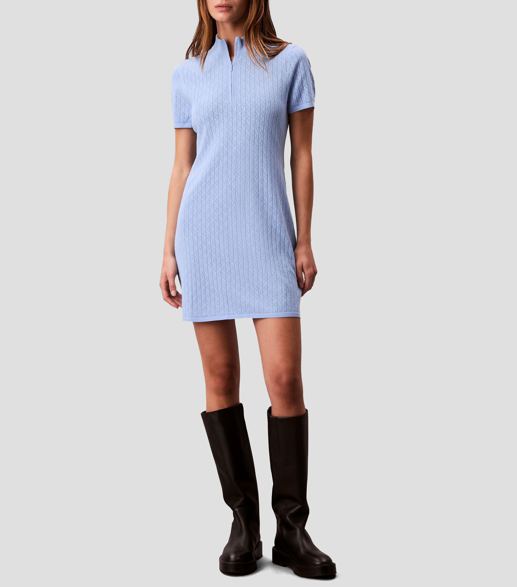 Vestido mini de diseño sólido Mujer